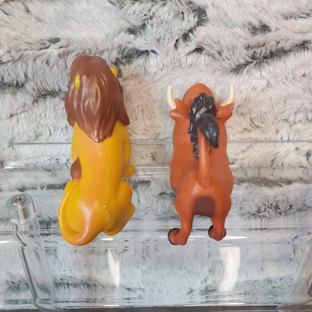 Vtg‎ Disney Lion King Mufasa Lion And Pumba Warthog PVC Toy Figures Cake Toppers
